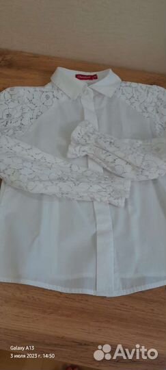 Блузка белая 128