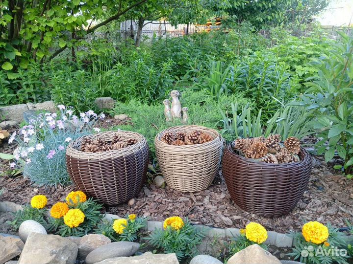 Кашпо из ротанга