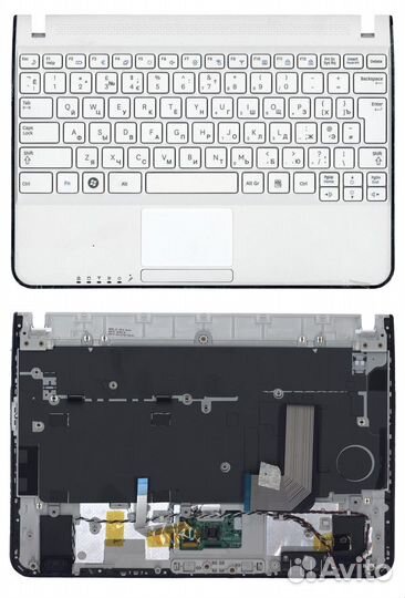 Клавиатура для Samsung N210, N220 топ-панель белая