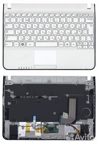 Клавиатура для Samsung N210, N220 топ-панель белая