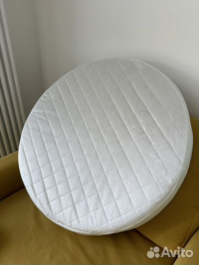 Матрас круглый 75см с чехлом и простынями