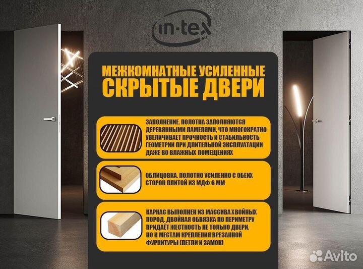 Дверь неведимка межкомнатная