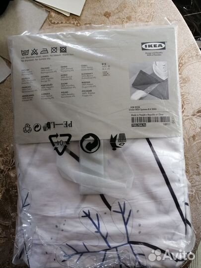 Гардины икеа sabina белые с рисунком