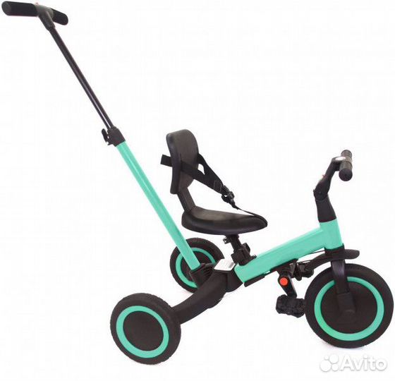 Детский беговел-велосипед 4в1 зеленый