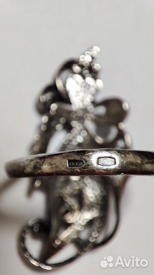 Кольцо серебро