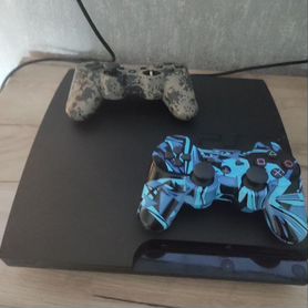 PS3 slim 320gb+ 2 джостика