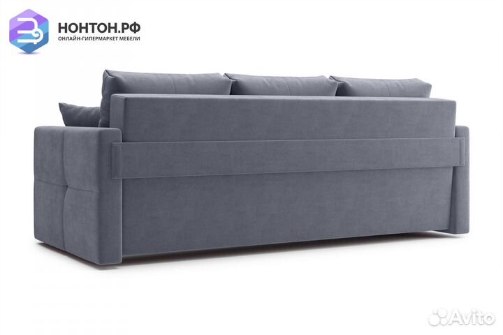 Диван еврокнижка Вита 3-х местный темно-серый
