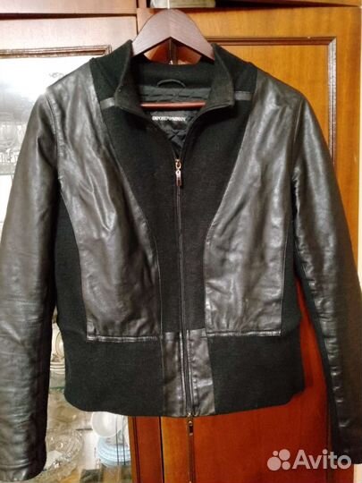 Кожаная куртка armani