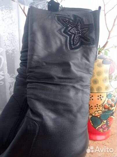 Сапоги женские, зима, натуральная мех и кожа, 40р