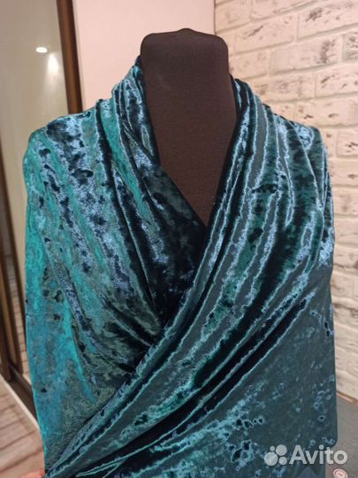 Отрез ткани бархат мраморный