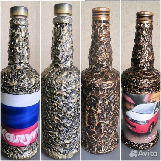 Бутылка декупаж