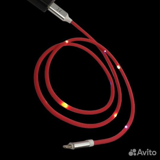Кабель зарядки iPhone lightning цветомузыка