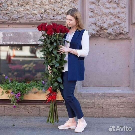 Длинные высокие розы 150 см