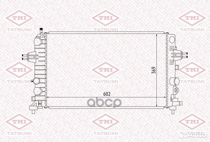 Радиатор охлаждения Opel Astra/Zafira 04 TGA1024