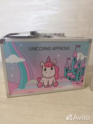 Чемодан с косметикой Unicorns approve единороги