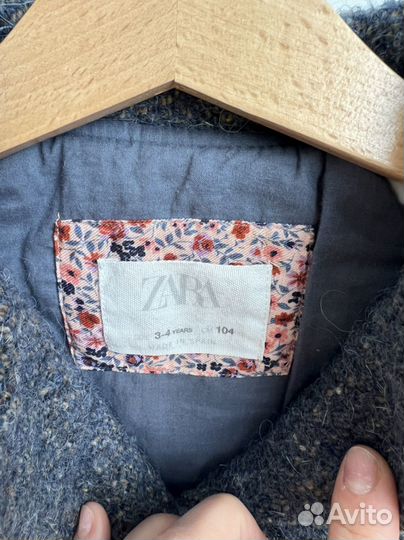Пальто демисезонное детское Zara утепленное 104