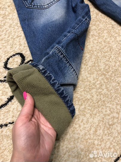 Джинсовый комбинезон утеплен. р. 26/104