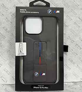 Чехол BMW для iPhone 15 Pro/Pro Max GripStand M-Co