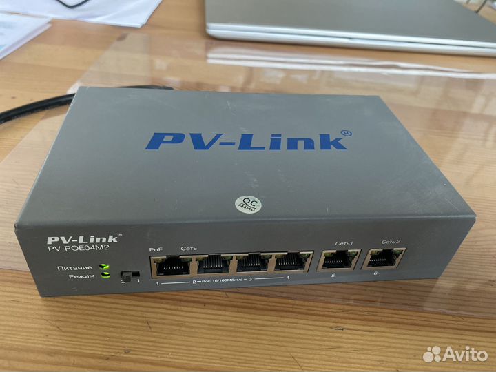 PV-POE04M2 PV-Link v.2051 - 6 портовый коммутатор