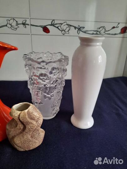 Ваза для цветов,цветное стекло