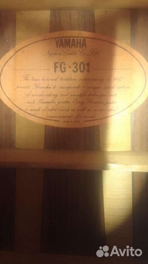 Гитара Yamaha FG-301, Japan 197x