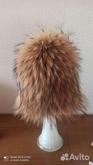 Шапка лисья,основа вязаная