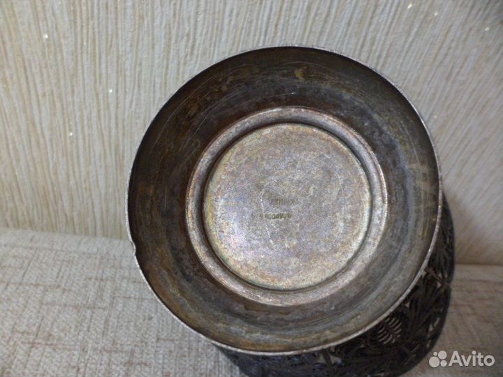 Конфетница скань, серебрение