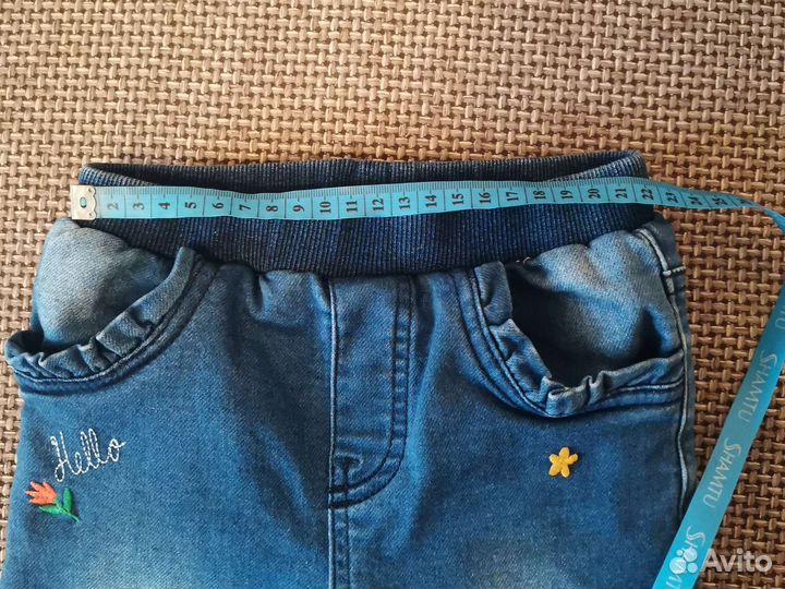 Утеплённые джинсы на девочку babygo 86