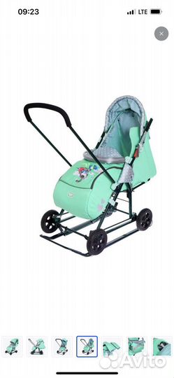 Коляска-санки зимние