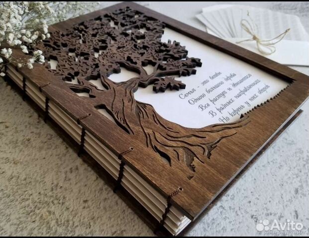 Фотоальбом из дерева 