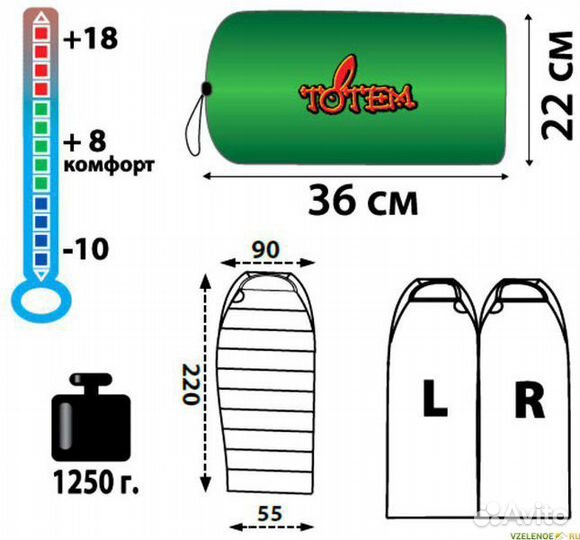 Спальный мешок Hanter XXL Totem