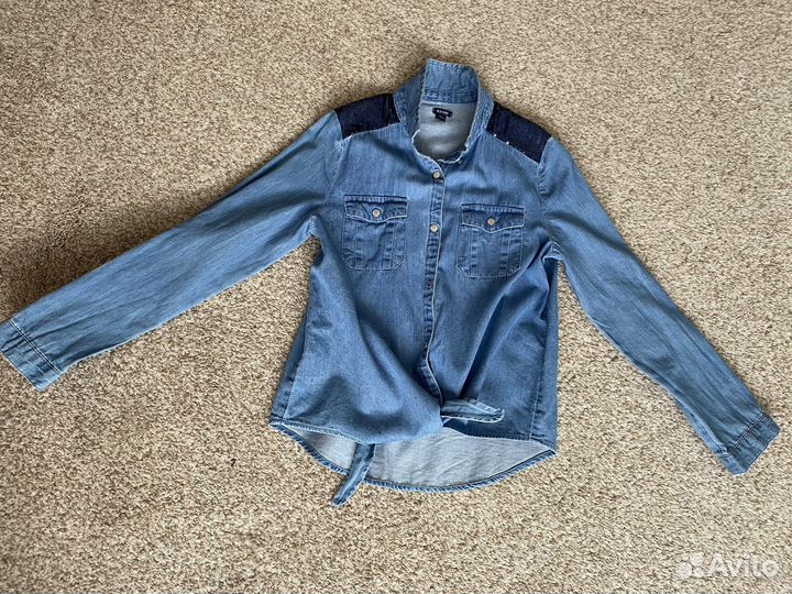 Джинсовая рубашка Kiabi новая 140