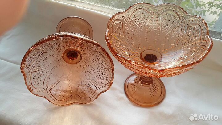 Ваза для фруктов на ножке СССР