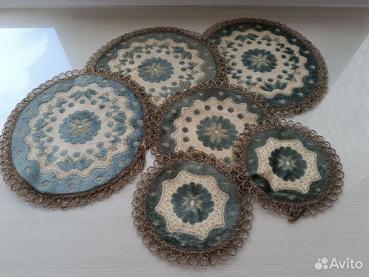 Салфетки Плюш Бельгия Вышивка Винтаж