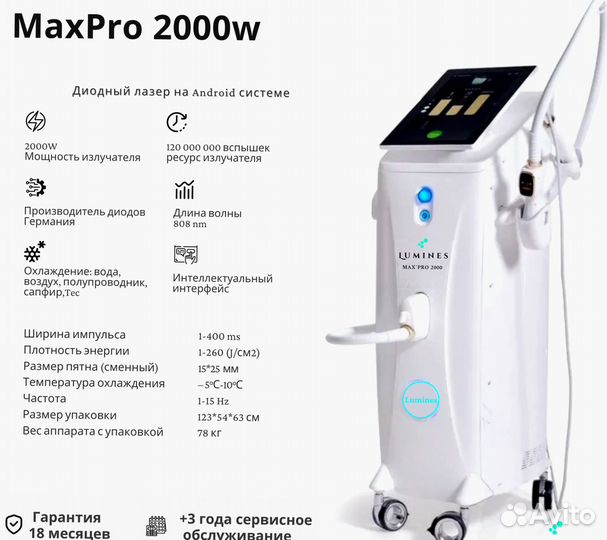 Диодный лазер люминес Max’Pro 2000вт