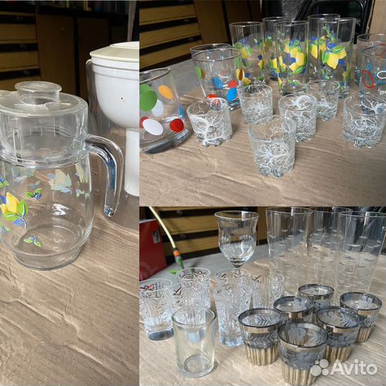 Набор посуды, стопки, заварник