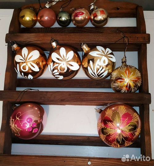 Елочные игрушки СССР стеклянные