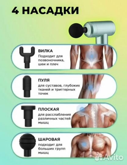 Перкуссионный массажер новый