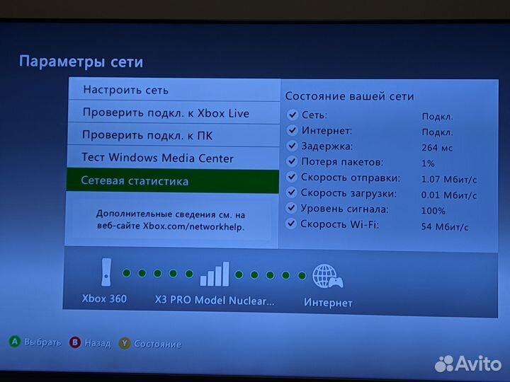 Xbox 360 (250 Gb) + 6 игр, руль, два геймпада