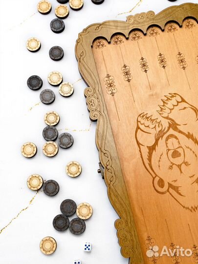 Нарды ручной работы большие Герб России 50см новые