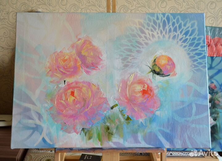 Картина маслом Цветы бесплатно