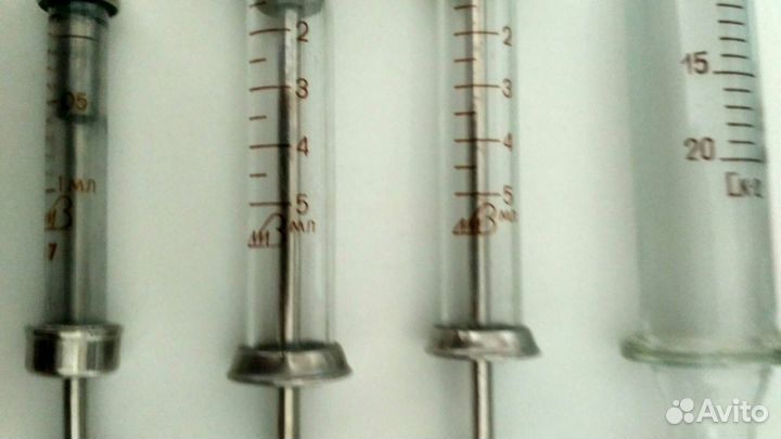 Шприц стеклянный СССР