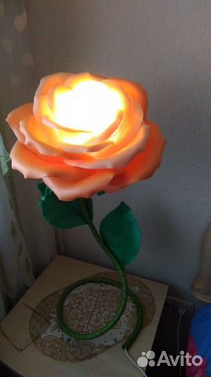 Цветок, роза светильник