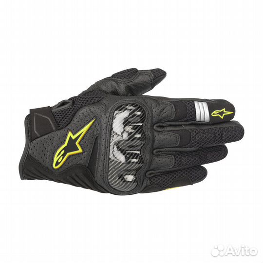 Handschuhe Alpinestars SMX-1 Air V2 Schwarz-Fluo Gelb Желтый, черный