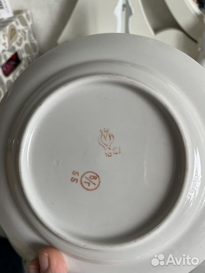 Сервиз чайный СССР фарфор винтаж