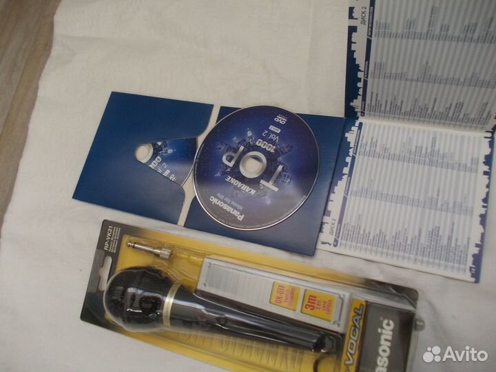 Микрофон караоке + два диска Panasonic