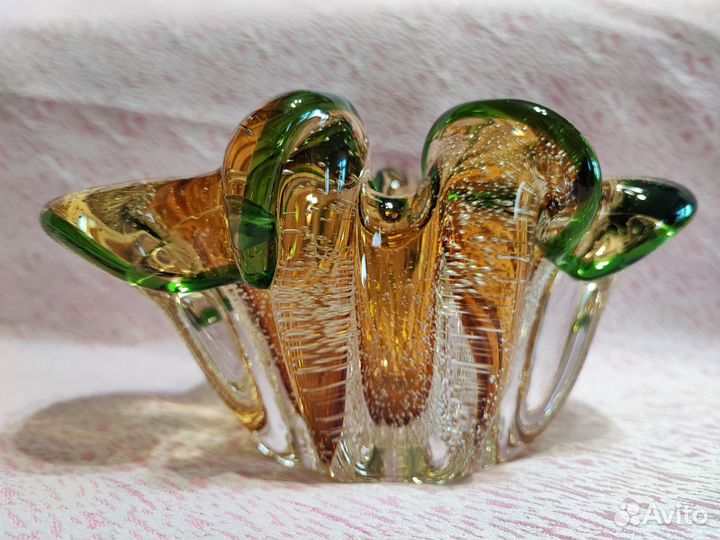 Пепельница Ваза Булегазо Многослойное Чешское