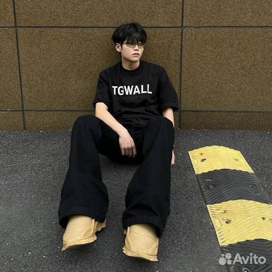 Джинсы клеш y2k черные Rick Owens