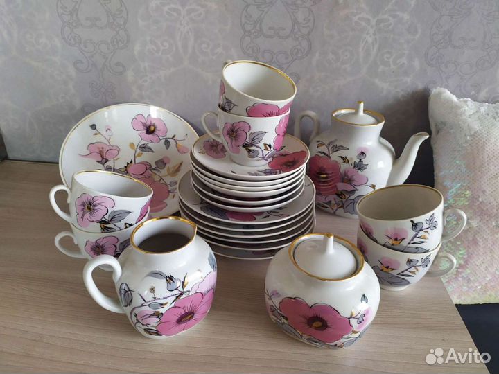 Чайный сервиз СССР лфз на 6 персон