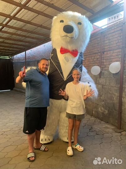 Ростовая кукла Мишка / аниматор / живая открытка